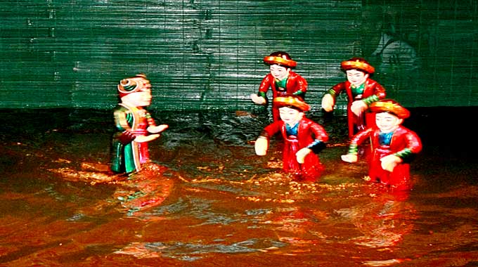 Water puppets attend Ha Noi Days in Fukuoka, Japan