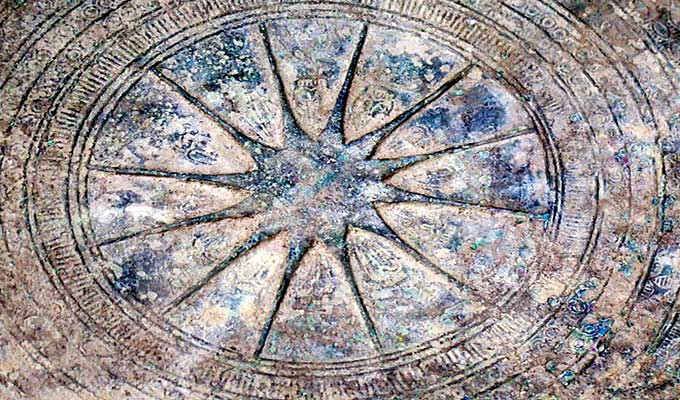 Ancient bronze drum found in Dien Bien
