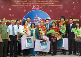 Tp.Hồ Chí Minh đón vị khách quốc tế thứ 4 triệu