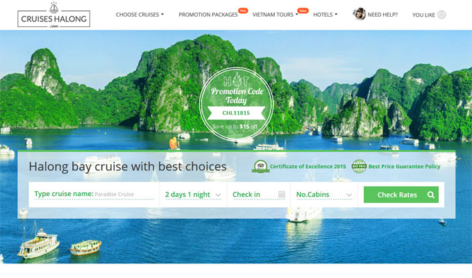 Book Ha Long Bay cruises easily with new website of Holidays Viet Nam