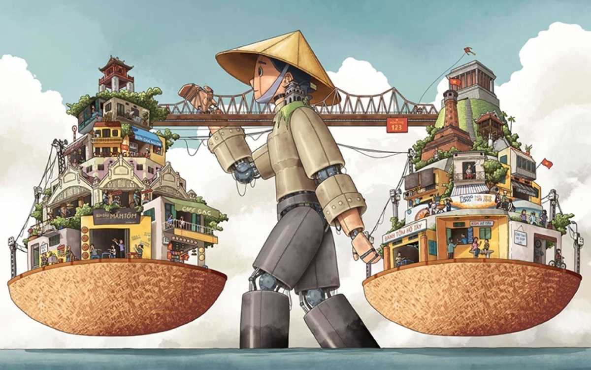 “Hanoi là....” exhibition of illustrations opens in capital