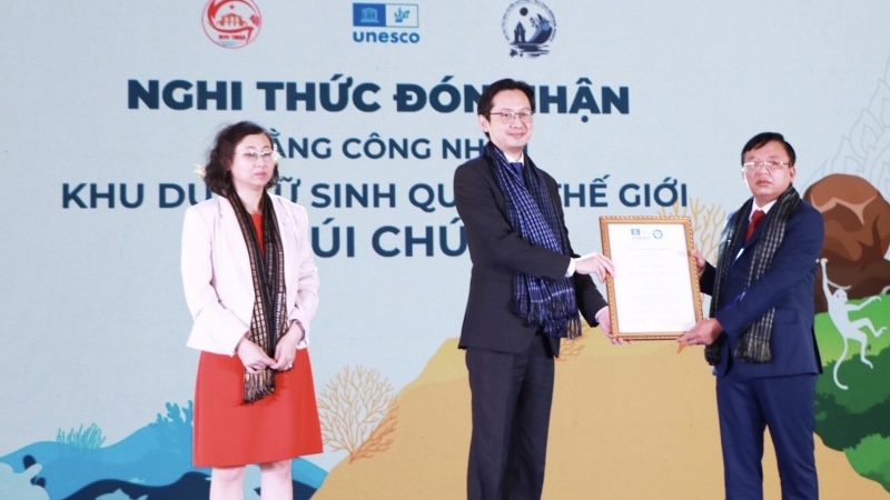 Ninh Thuan receives certificate recognising Nui Chua World Biosphere Reserve