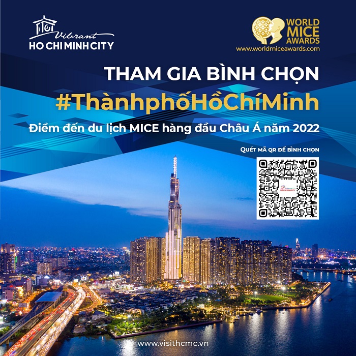 Cùng bình chọn cho TP. Hồ Chí Minh trở thành “Điểm đến du lịch MICE hàng đầu châu Á” năm 2022