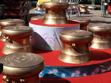 100 bronze drums cast to celebrate millennium