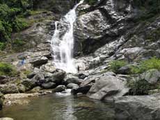 White Waterfall - longhair fairy awaits tourists' footprints
