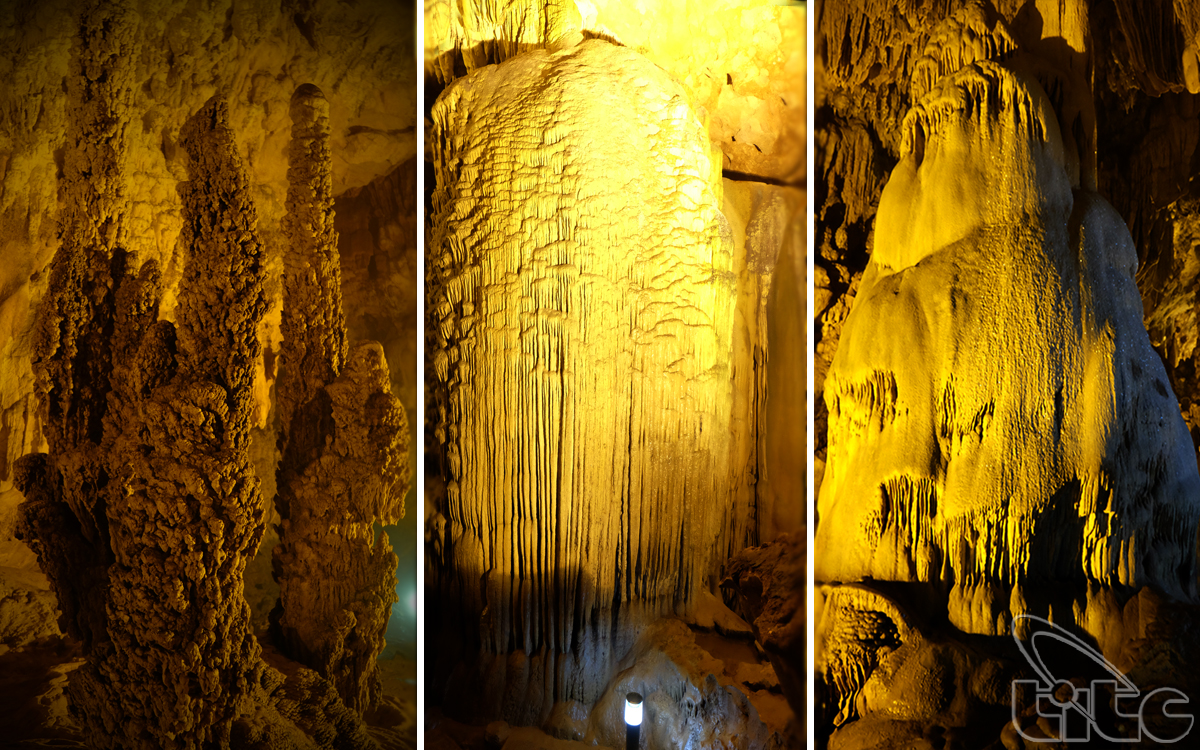 Coming the cave, visitors will be interested in the stalactites in various unique shapes