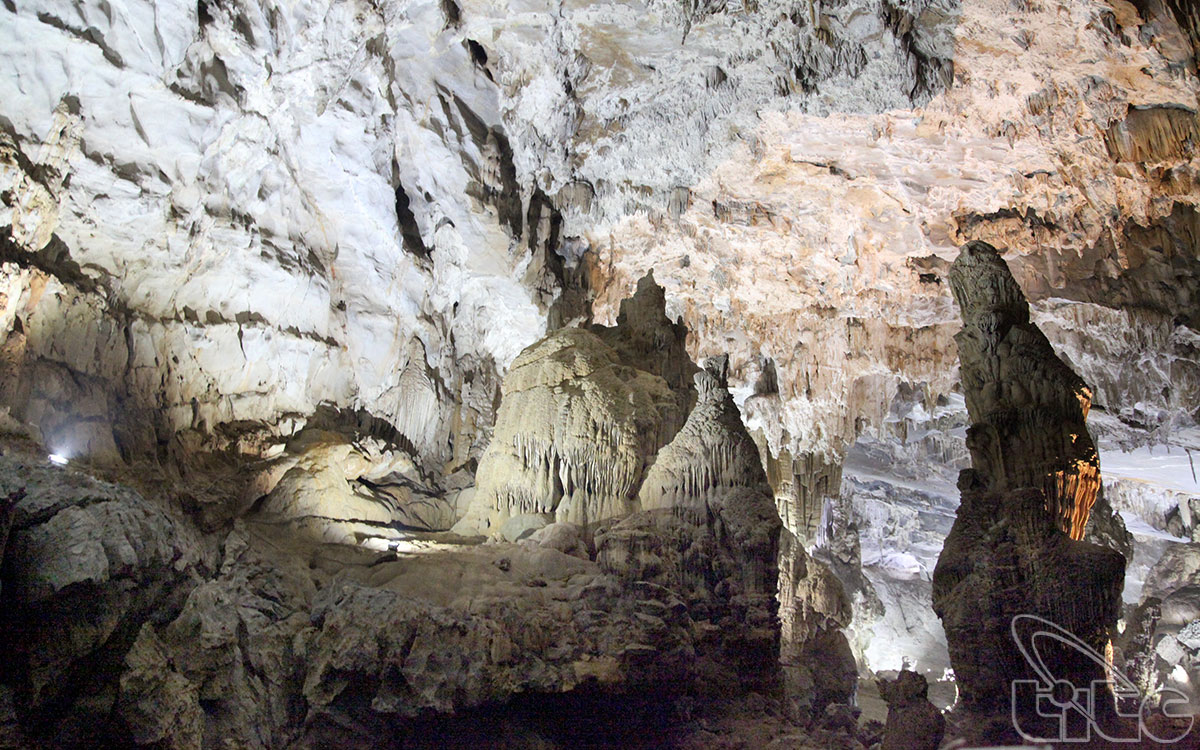 Phong Nha Cave is famous for its unique stone blocks named lion, unicorn, royal palace, or Buddha statue. 